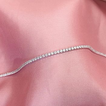 Pulseira Riviera Banho Rodio Branco Extensor