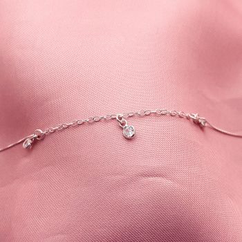 Pulseira Zirconias Cristais Penduradas