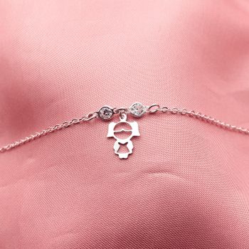 Pulseira 2 Zirconias Menina