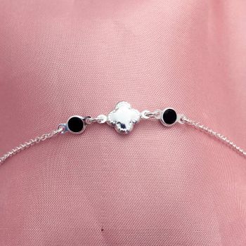 Pulseira Van Cleef 2 Zirconias Pretas