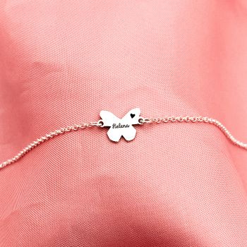 Pulseira Borboleta Nome Personalizado
