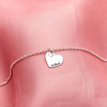 Pulseira Personalizada 1 Coração Ponto De Luz