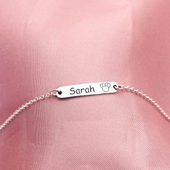 Pulseira Nome Mini Plaquinha Minnie