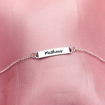 Pulseira Infantil Plaquinha Lisa Nome