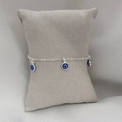 PULSEIRA 5 OLHO GREGO AZUIS PENDURADOS