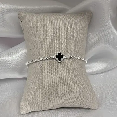 PULSEIRA BOLINHA VAN CLEEF PRETO MEIO