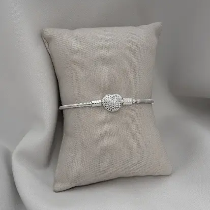 MINI PANDORA CORAÇAO CRAVEJADO