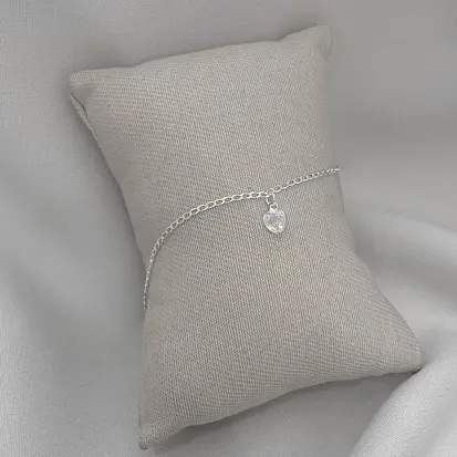 PULSEIRA INFANTIL 1 CORAÇÃO ZIRCÔNIA CRISTAL