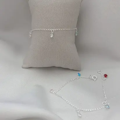 PULSEIRA 5 ZIRCONIAS COLORIDAS