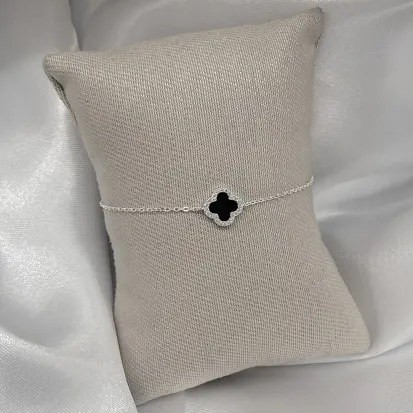 PULSEIRA VAN CLEEF P ONIX DETALHE CRAVEJADO
