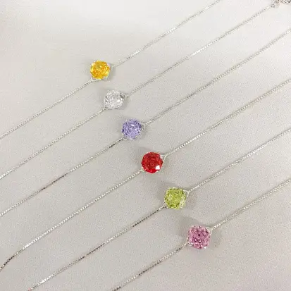 PULSEIRA ZIRCONIA ROSA CUT 8MM